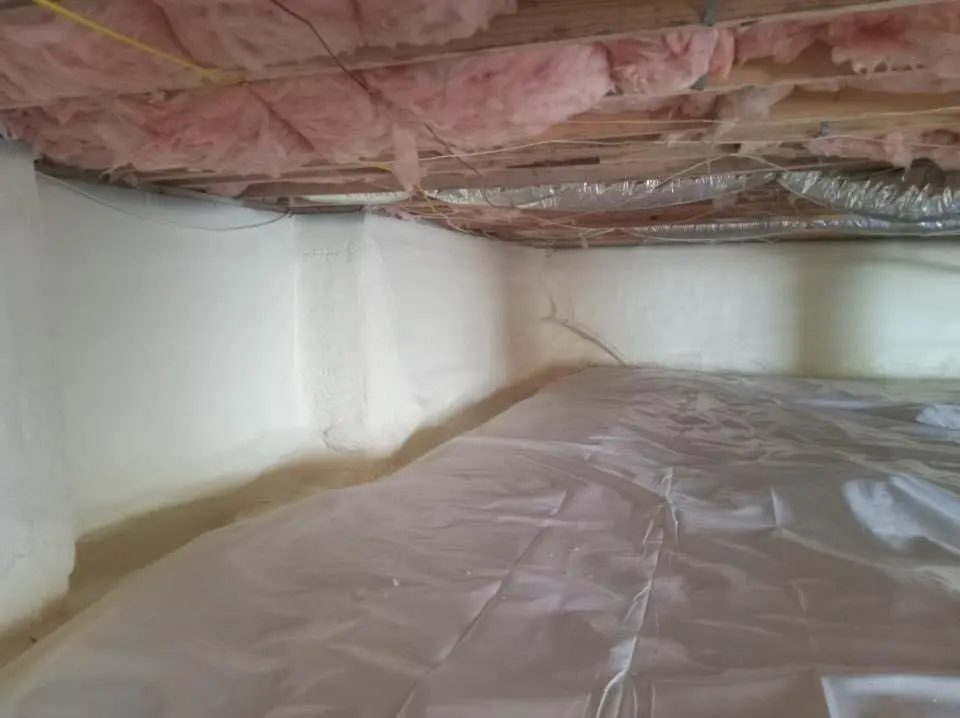 Crawl space encapsulation with closed-cell spray foam for Roof Leak Repair in Amarillo